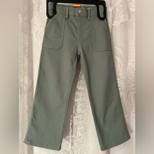 Levi’s Girls Carpenter Jeans Size 5 Sage Green Wide Leg Utility Pants NWT